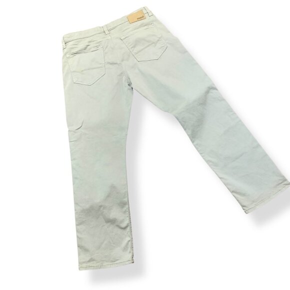 Mavi Mens Beige Jeans Straight Fit Cotton Casual Pants - Picture 2 of 10